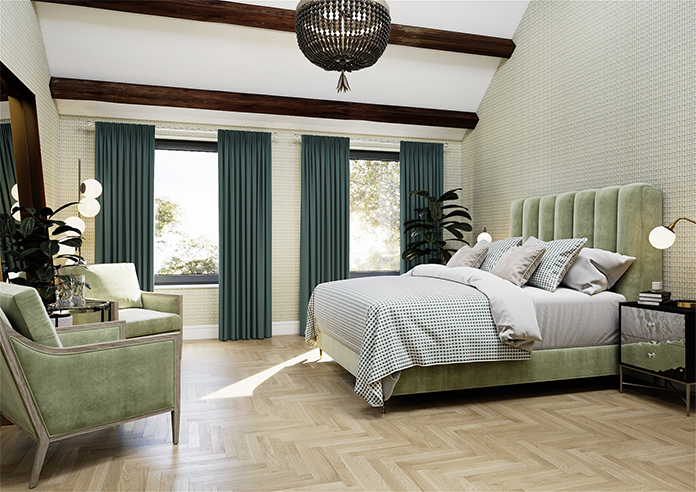 Stamford, Peacock - Made to Measure Curtains - Image 7